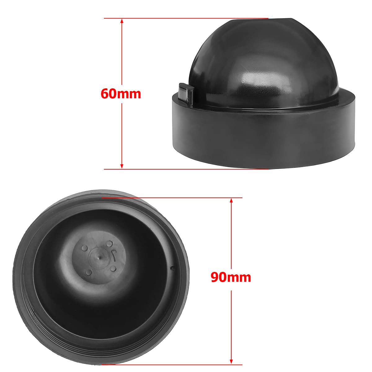 Auto Coperture Antipolvere Gomma Coperchio Tenuta Alloggiamento LED per Veicoli Fari (90x60MM, 2 Pezzi)