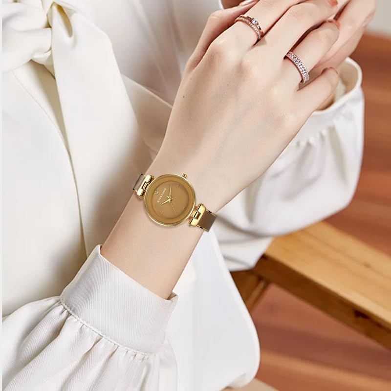 Image of Giordano Designer Analog Watch for Women - Glossy Round Dial & Bracelet Style Stainless Steel Strap