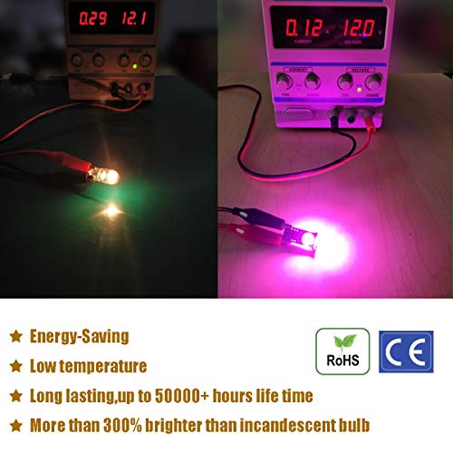 Ibrightstar Newest Extremely Bright Wedge T10 168 194 Led Bulbs For Car Interior Dome Map Door Courtesy License Plate Lights, Purple #TOP3