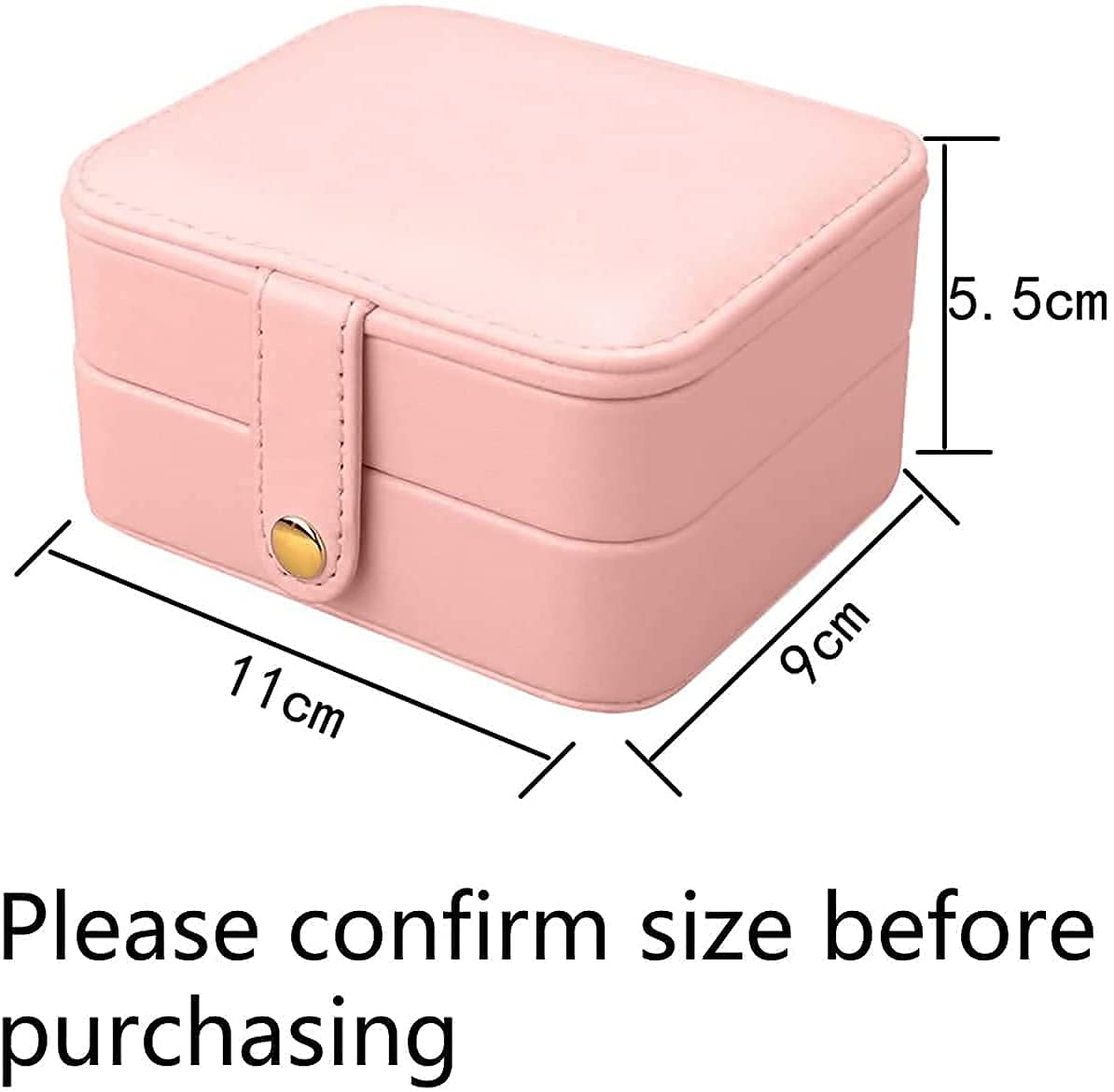2 Tier with Mirror for Earrings Necklace Jewelry Bracelet Organizer Jewellery Storage Box (White) (Random Style) (Rose) (Rose)