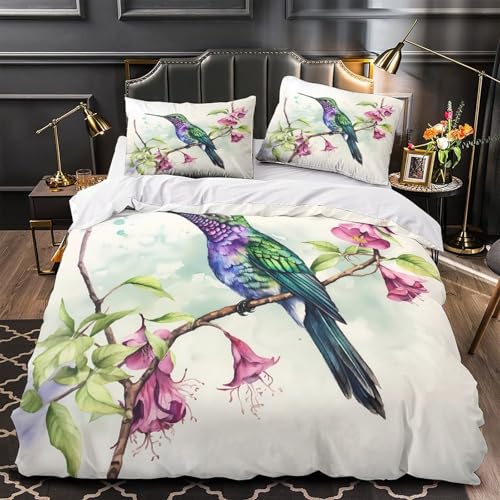 Housse de couette chevaux 260x220 parure de lit microfibre 3D douce - 2