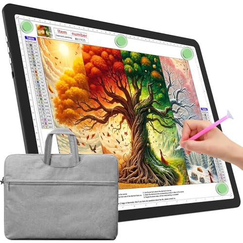 TOHETO A3 Leuchttisch mit Tasche für Diamantmalerei, Ultraheller...