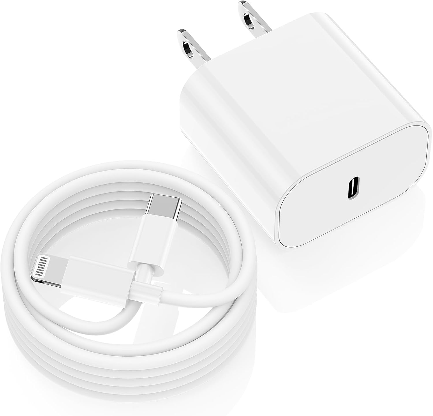 iPhone Charger Fast Charging, Type C Wall Charger Block Plug and 10ft USB C to Lightning Cable Cord Long, Adapter Cube Brick Box for Apple iPhone 14 Pro Max/14 Plus/13 Pro/12 Mini/11/XS/XR/X/iPad Air