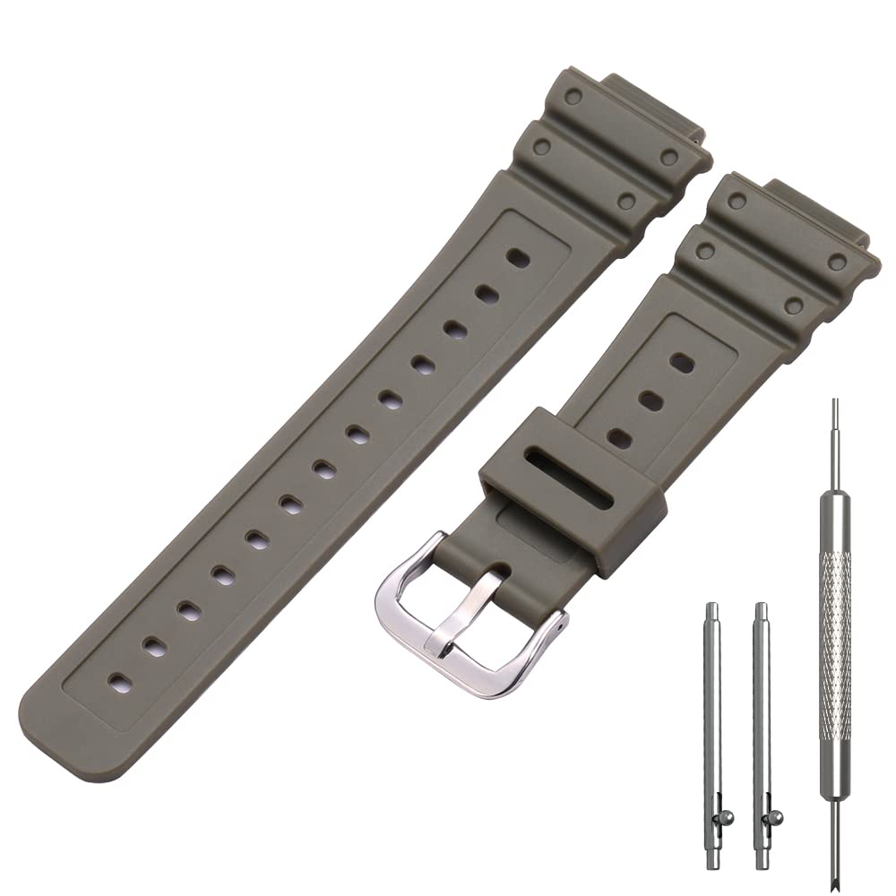 WRISTARMORMen's Resin Strap Replacement for Caiso G-shock GA2100 GA2110  Rubber Bracelet Sport Waterproof WatchBand