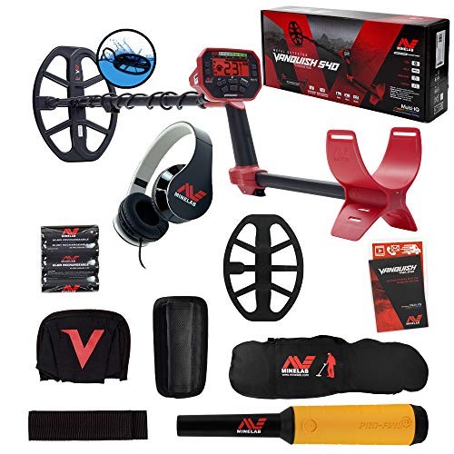 Minelab Vanquish 540 Detector w/ 12 x 9 Coil, Pro-Find 15 Pinpointer & Carry Bag
