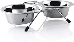 Chalesco Comedouro Duplo para Cães 360 ml