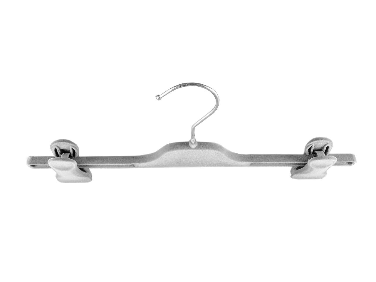 Samt Kleiderbügel für Hosen & Röcke mit Clip, 35 cm, grau, 15 Stück | NEU