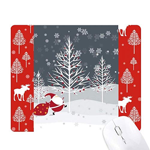 Arbre de noël en bois avec santa claus et flocon de neige pour décoration de table