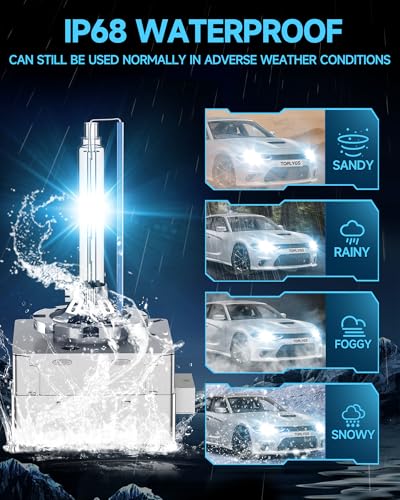 Image of 8000K Blue D3S Xenon Headlight Bulb Fit for Dodge Durango Dart | OEM High Low Beam Xenon Light Fit for Dodge 2014-2020 Durango 2013-2016 Dart, 400% Brighter Long Lifespan, Pack 2
