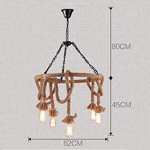 Lustre en corde de style rétro américain pour restaurant et café - 2
