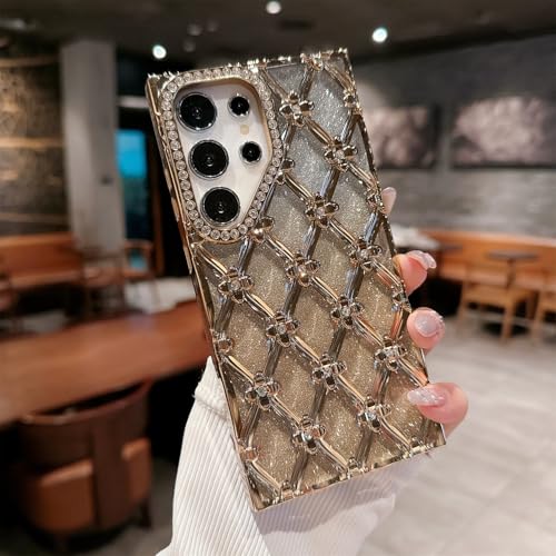 Coque antichoc Samsung S26 paillettes or pour soirée