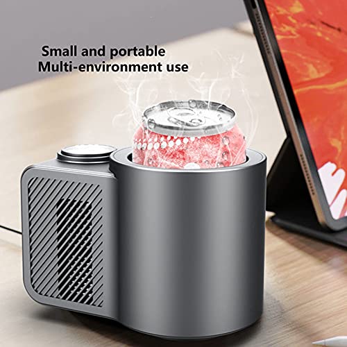 Image of Duokon Car Cooling Cup Holder, Portable Auto Refrigerator with 12V Cigarette Lighter Plug, Temperature Control, Travel Coffee Car Cup Holder for Outdoor Travel