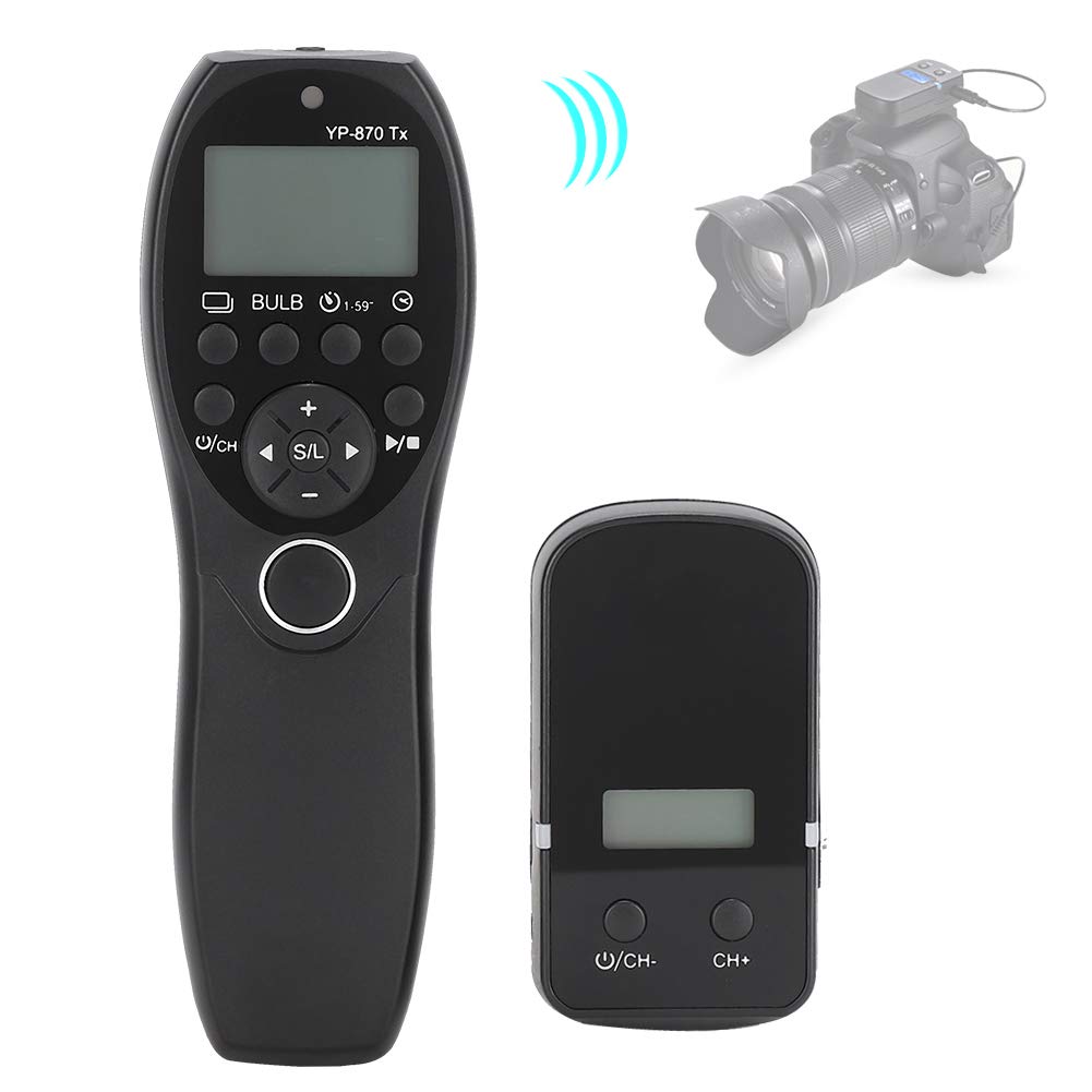 Tonysa Telecomando Wireless per Scatto Remoto, Trigger Timer Fotocamera 2.4GHz 32 Display LCD 100m, per R RP 80D 77D 70D