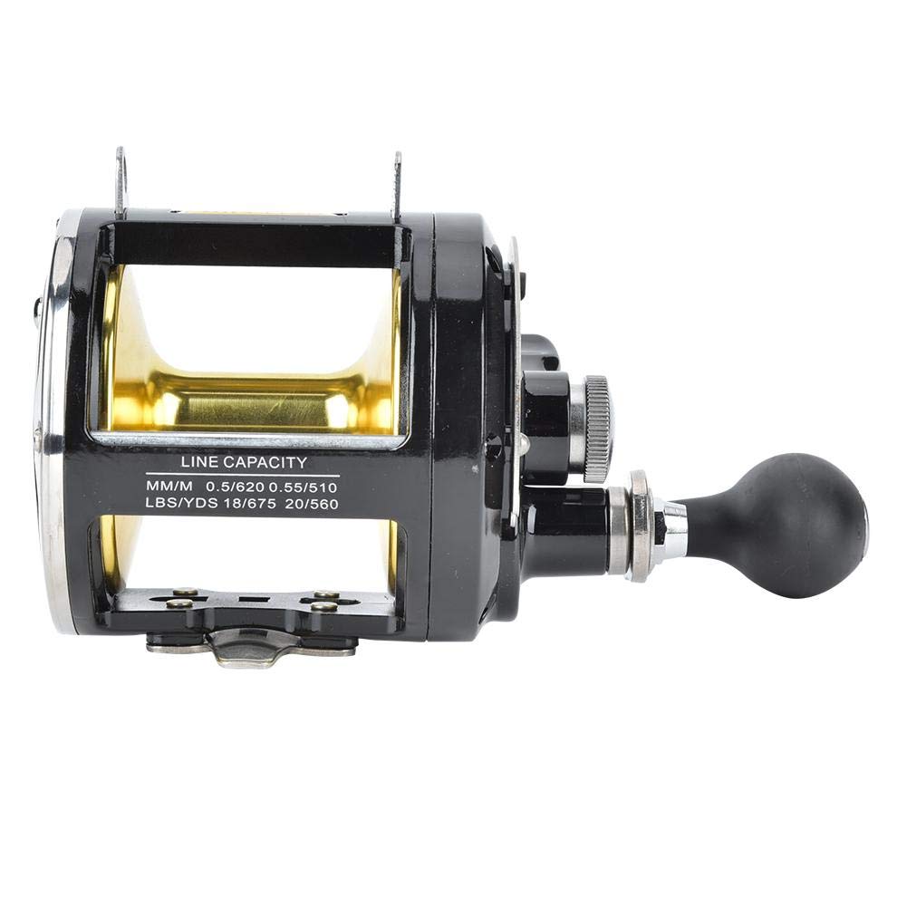 Bobine de bobine de pêche, portable tout métal bateau fer plaque pêche à la traîne mer roue de pêche ligne de poisson moulinet s'attaquer