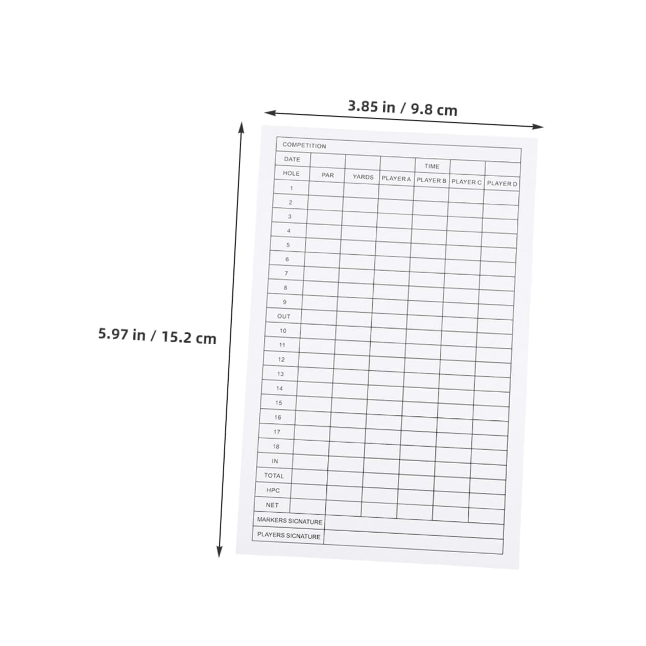 KICHOUSE Golf Score Counter 18pcs Scorecards Lightweight and Portable for On-The- Keeping