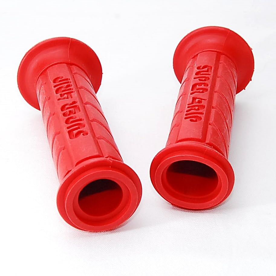 Amazon.co.jp: バイク SUPER グリップ 125mm レッド ラバーグリップ