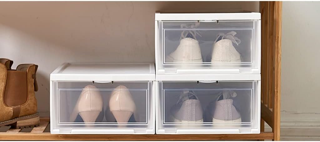 新品5パックの透明な靴ボックスプラスチックシューズキャビネット収納引き出し型ダストプルーフ保湿靴保管ボックス (Size : 23.5* ビジネスシューズ 脱ぎ履き