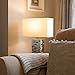 MiniSun Modern Silver Ripple Effect Ceramic Table Lamp with a White Light Shade