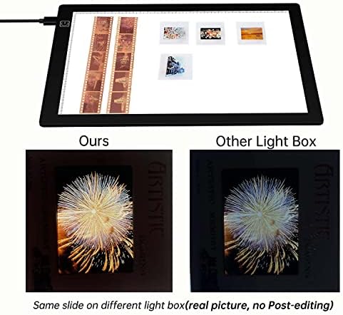 Slide Scanner 5600K 12x8 LED Light Panel - Ultra-Thin Portable Backlight for Slides and Film Negative Scanning