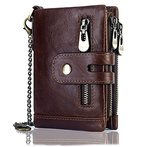 El Mejor Listado de Cartera de Curpiel que puedes comprar esta semana. 45 Billetera para Hombre Piel, Plegable Cartera Rfid Hombre, Antirrobo, para Tarjetas de Crédito, Doble Cremallera, Bolsa con Cremallera Extraíble, Regalo para Hombre de Navidad,...