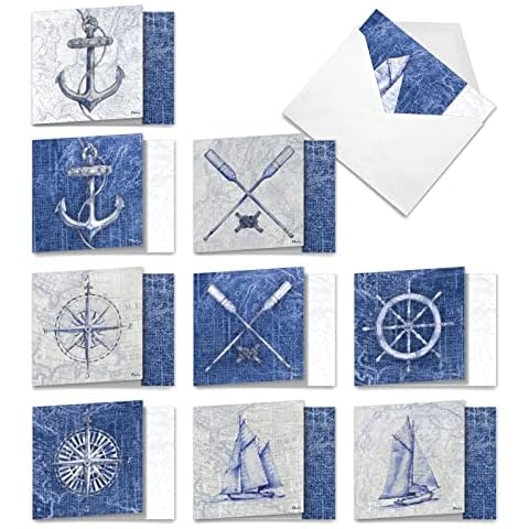 Classic Nautical Thank You Cards Set Cover