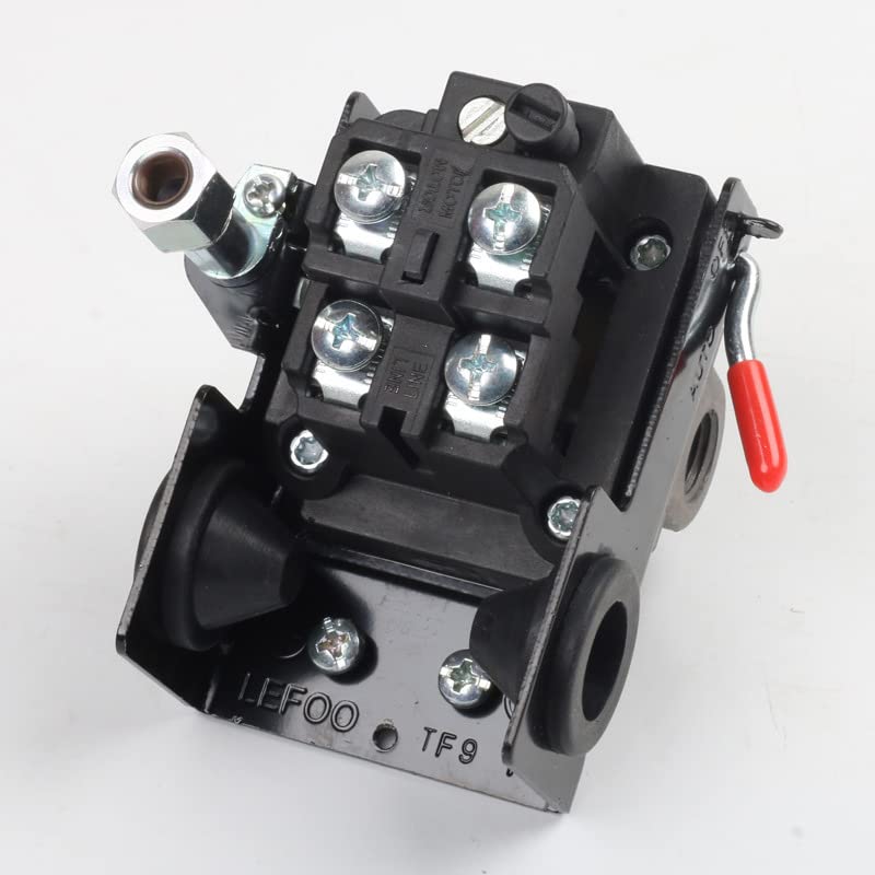 Pressostat pour compresseur d'air, 95-125 psi 220 V 10 A, très résistant, universel, valve de contrôle pour compresseur d'air remplace la valve