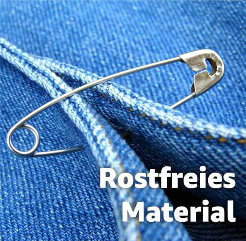 100x Stück Sicherheitsnadeln Mix - Klein & Groß - Safety pins Nadeln Set - Verbandklammern zum Nähen & Schneidern