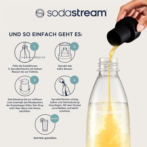 SodaStream Sirup Zitrone ohne Zucker, 1x Flasche ergibt 9 Liter Fertiggetränk, Sekundenschnell zubereitet und immer frisch, 440 ml 4