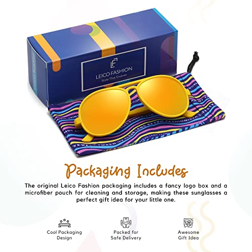 Baby Toddler Infant Shatterproof Aviator Sunglasses for Boys Girls Kids Age 0-44