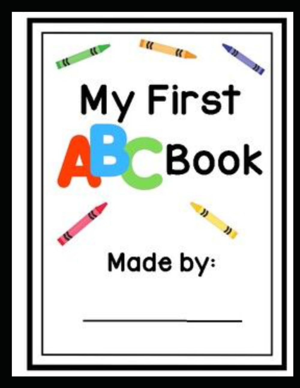 Alphabet a To Z Coloring Worksheet Set: A simple and easy coloring book for kids with alphabet letters and pictures.
