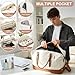 Travel Duffel Bag, Weekender Overnight Bag for Women with Trolley Sleeve, Carry On Bag for Airplanes Sport Tote Gym Bag with Shoes Compartment.(Beige)