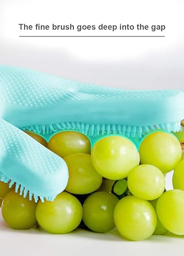 Miniatura 5 de Guantes mágicos de esponja para lavar platos para el aseo de mascotas, limpiar la casa, lavar el automóvil, limpiar el baño y más (verde)