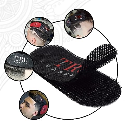 TRU BARBER HAIR GRIPPERS BUNDLE PACK 6 PCS for Men and Women - Salon and Barber, Hair Clips for Styling, Hair holder Grips (Black/Red)