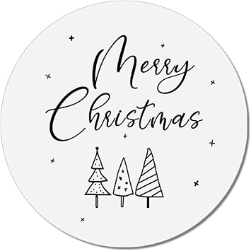 120 PCS Cute Christmas Stickers Round Gift Labels & Envelope Seals for Xmas Presents
