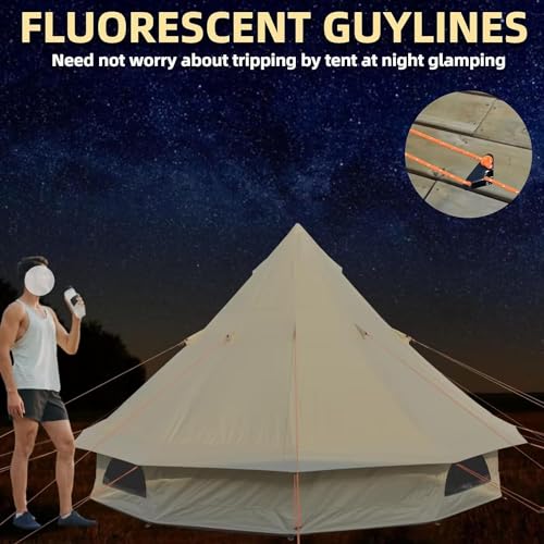 DANCHEL OUTDOOR Carpa Bell Tent Yurt portátil impermeable 4 personas miniatura 5