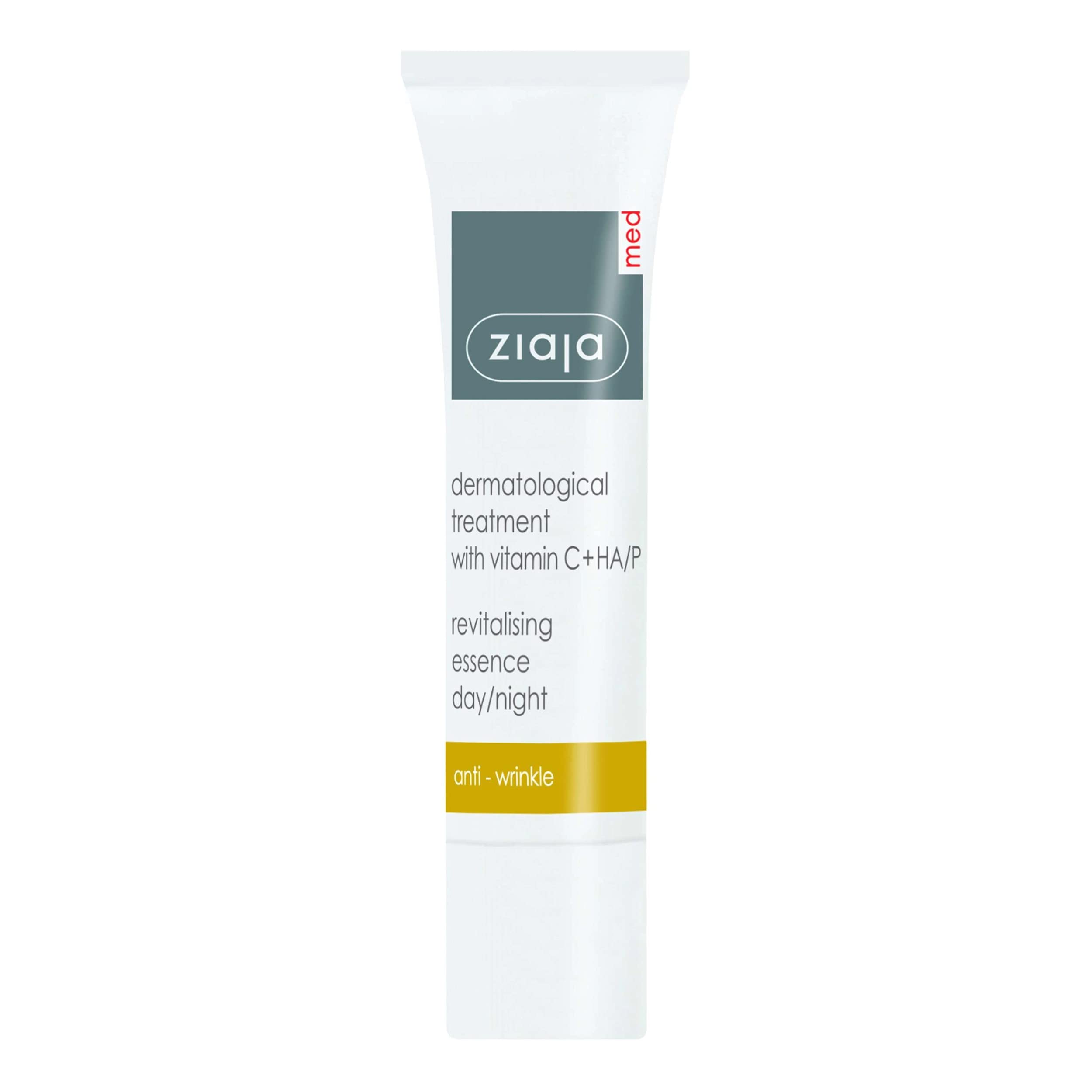 Ziaja Med Vitamin C + HA/P Revitalising Essence Serum 30ml, Age 25+