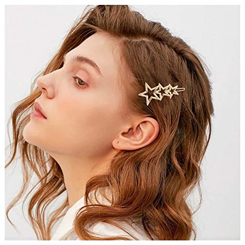 Dervivea Barrette Étoile De Bohème Barrette Étoile Dorée Barrette Latérale Coiffure Minimaliste Barrette Géométrique Barrette Étoile Creuse Barrette Accessoire Cheveux Pour Femme Et Fille Coiffure Cover