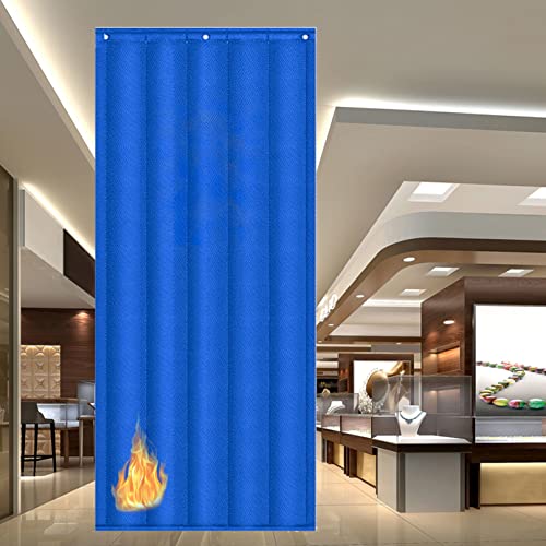Cortina ignífuga para puerta, resistente al fuego, con aislamiento térmico, insonorizada, para hogar, oficina, hotel, escuela, cine y garaje, panel de privacidad duradero de bajo consumo