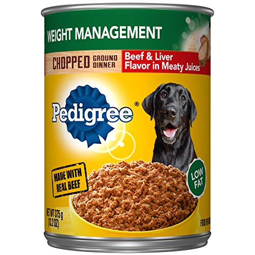 PEDIGREE Weight Management Adult Canned Wet Dog Food for Weight Control Chopped Ground
