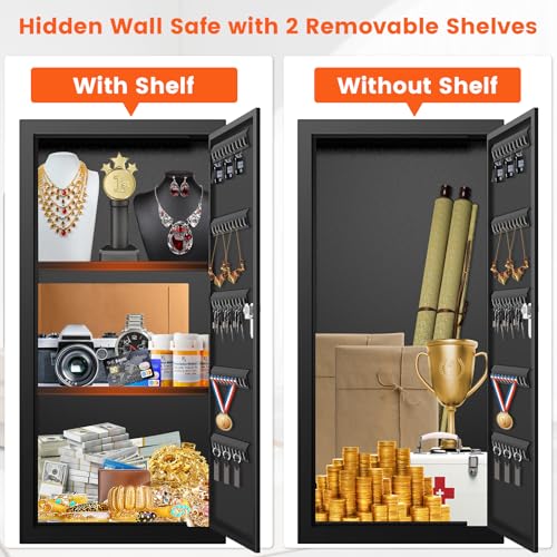 Image of 29.53 inch Tall Wall Safe [ 33% Larger Capacity ] with 2 Removable Shelf & Lock