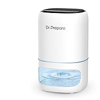 Dr.Prepare Deumidificatore Casa 1L Silenzioso Deumidificatore Portatile con Luce LED