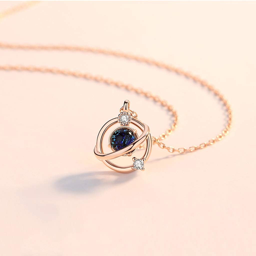 Naszyjniki dla kobiet dziewczynki naszyjnik planeta Choker cyrkonia gwiaździsty wszechświat okrągły okrąg wisiorek naszyjnik dla kobiet dziewczynki biżuteria Choker naszyjniki baterie domowe