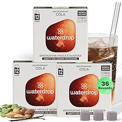 waterdrop® Set COLA Senza Zucchero, 36 waterdrop cubetti per acqua aromatizzata, con Noce di Cola e Vitamine, Ideale con Acqua frizzante come bibita alternativa, Bibite Senza Calorie, Vitamina C