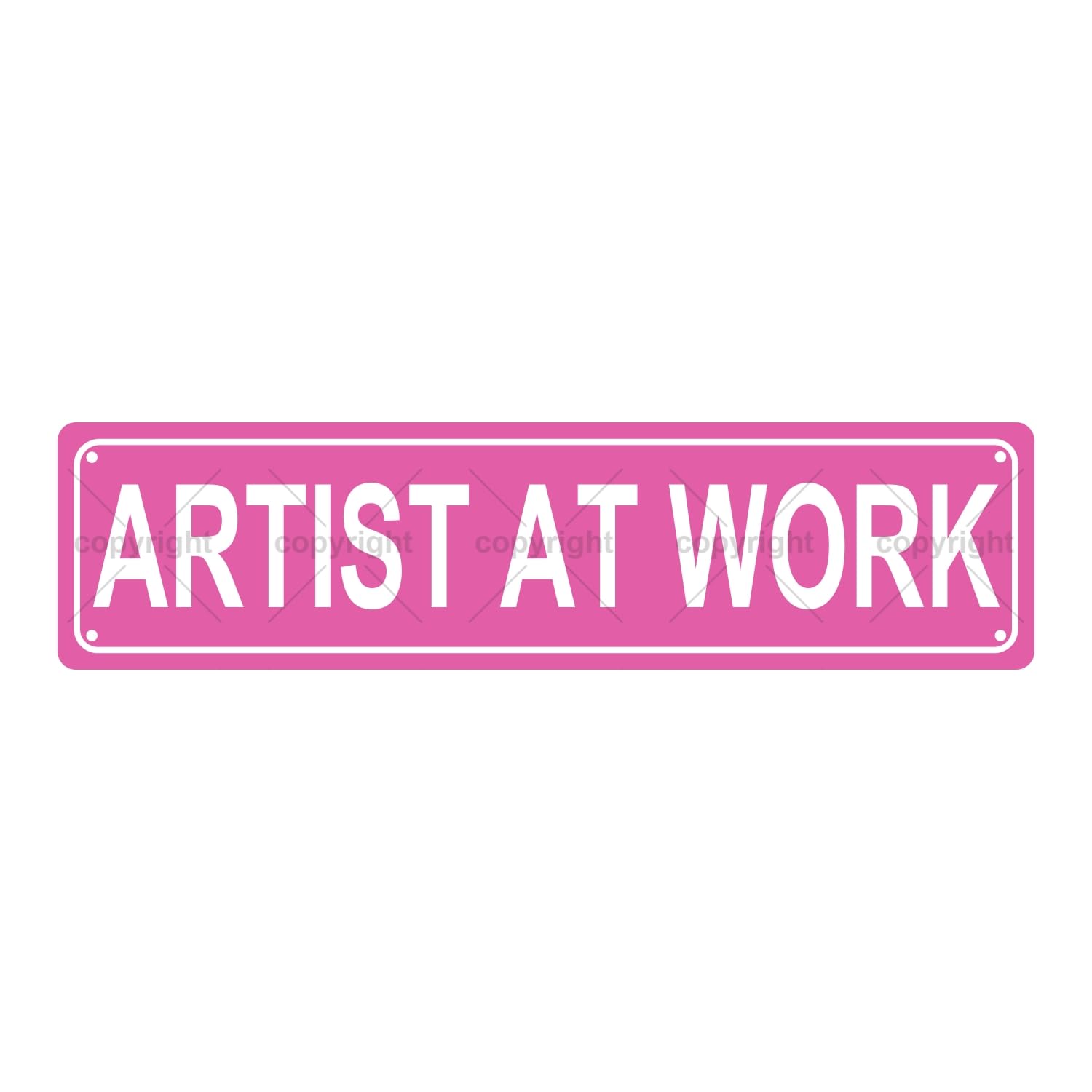Artist At Work Attention Metal Tin Street Sign Bar Cafe Garage Cave Home Room Wall Bathroom Farmhouse Garden Porch Patio Decor,4x16 Inch