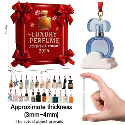 Luxury Perfume Advent Calendar 2026, 24 Days Perfume Display Gift Set, 24 Days Designer Fragrances for Women & Men - Premium Holiday Countdown Gifts Set (1 Piece, Red)