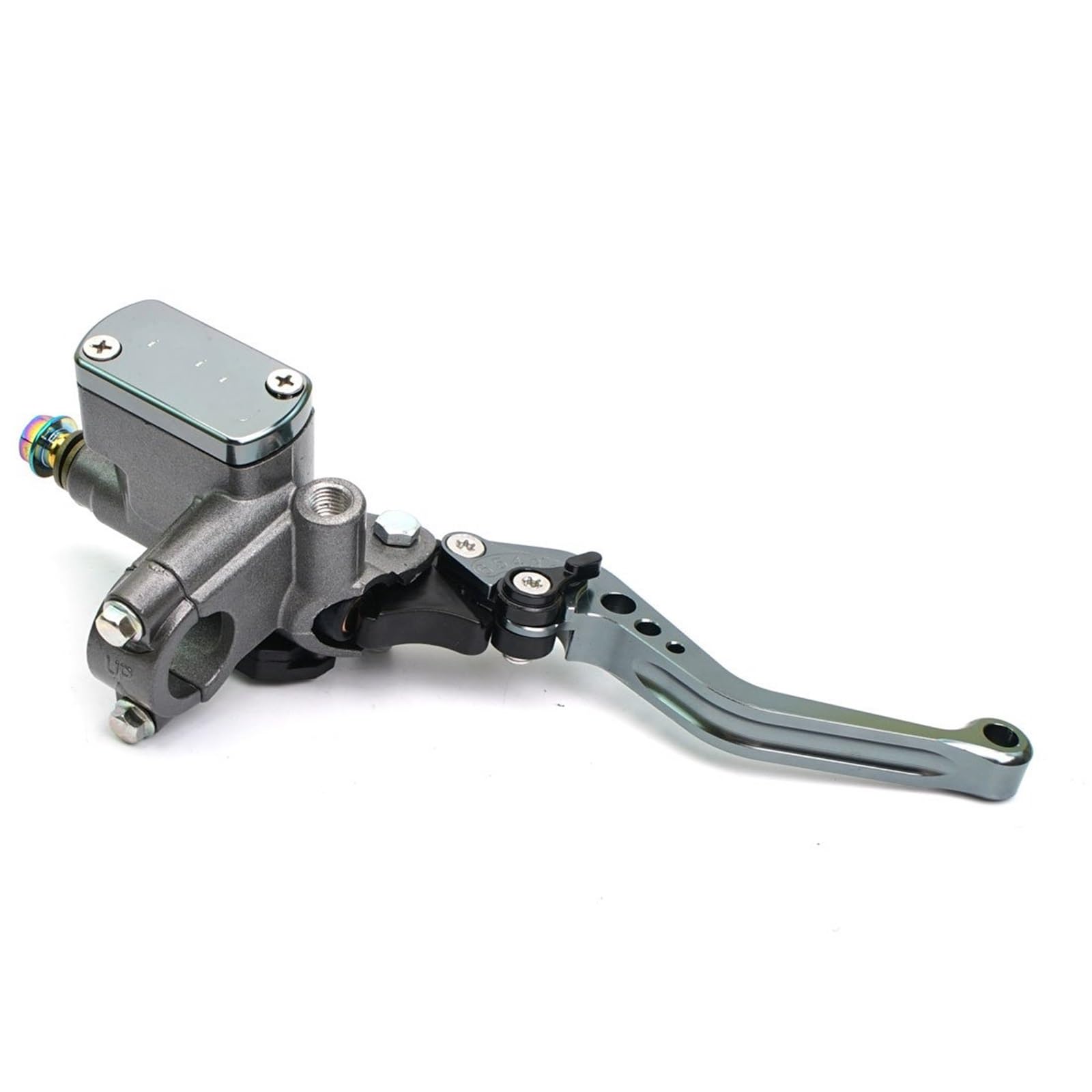 IUKMR Motorcycle Clutch Brake Lever 22mm Motorcycle Master Cylinder Lever Brake Hydraulic Clutch Pump(Right Grey)