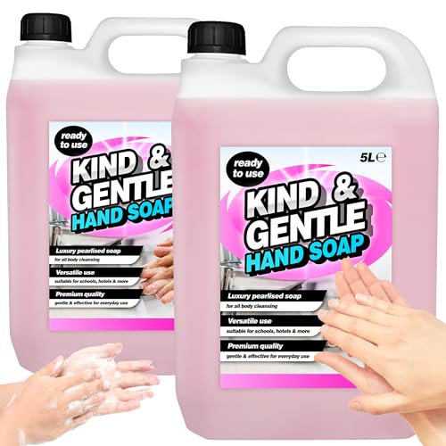 5 Litre Pink Pearlised Kind & Gentle Luxury Hand Soap Daily Handwashing Ideal For Office Home Restaurants & Commercial Washrooms (1)