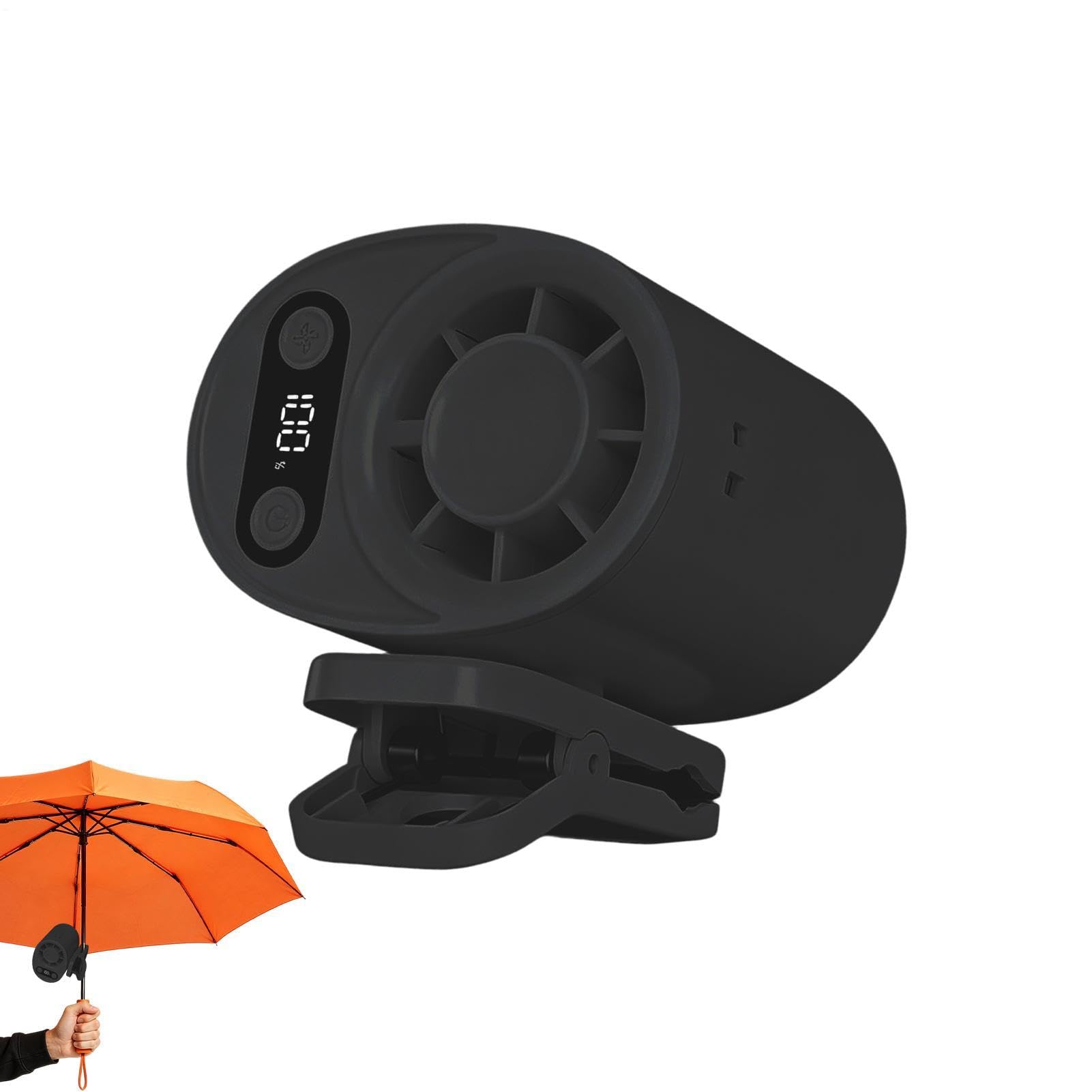 Ventilador recargable USB portátil con 100 velocidades y enganche manos libres mini