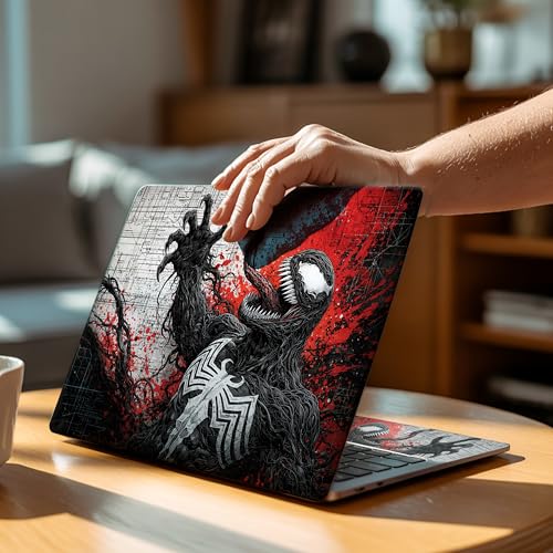 Image of NoWorries Laptop Skin for 15.6 & 14 Inch Laptop | Motivational, Superhero, Sports & Graphic Design Laptop Sticker Wrap | Premium Vinyl Laptop Cover (Venom, 15 x10inches)