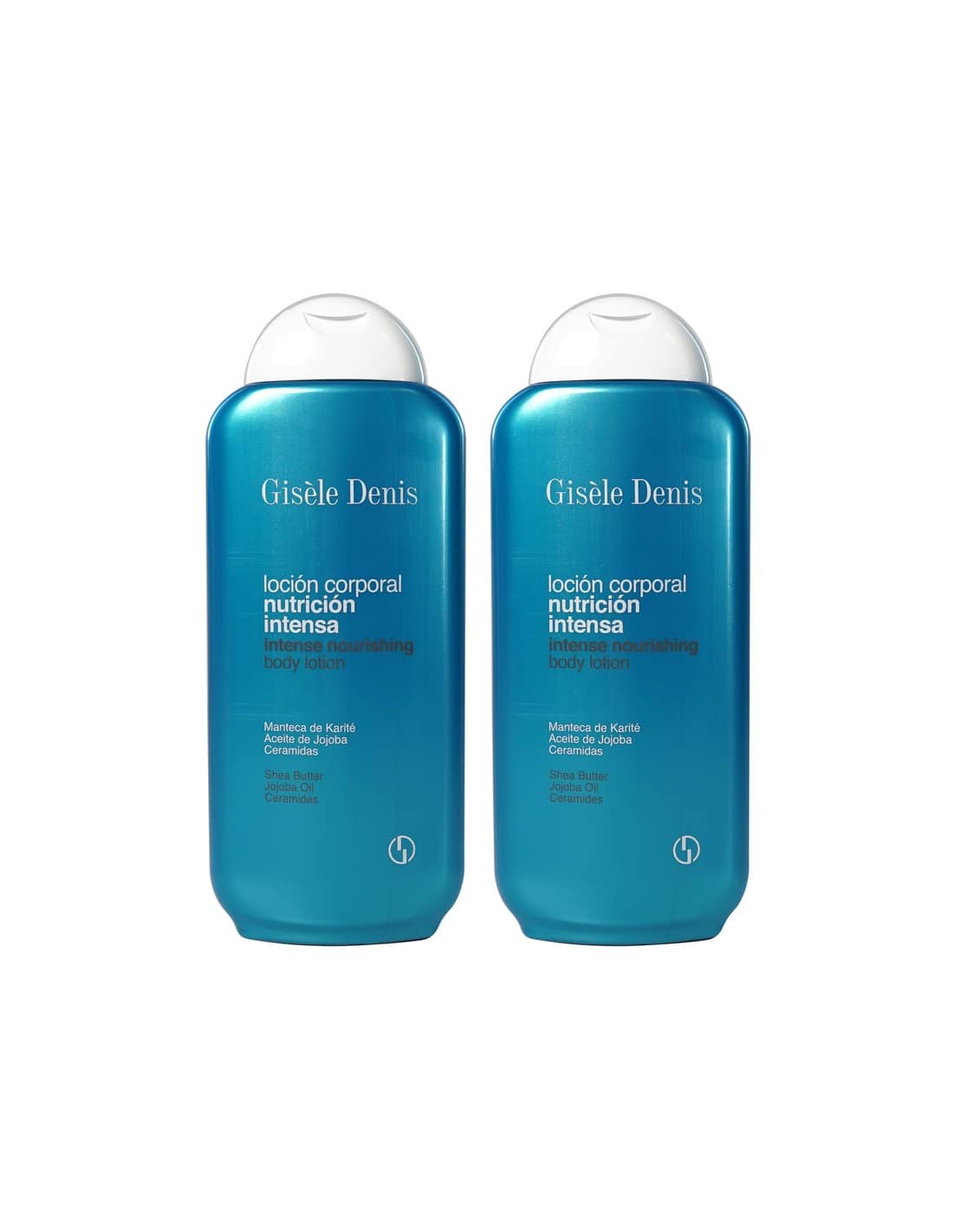 GISÈLE DENIS - Loción Corporal Nutrición Intensa, 2x400 ml, Crema de Cuerpo, Hidratante y Protector, con Manteca de Karité, Aceite de Jojoba y Ceramidas, VItaminas y Minerales, Regenerador